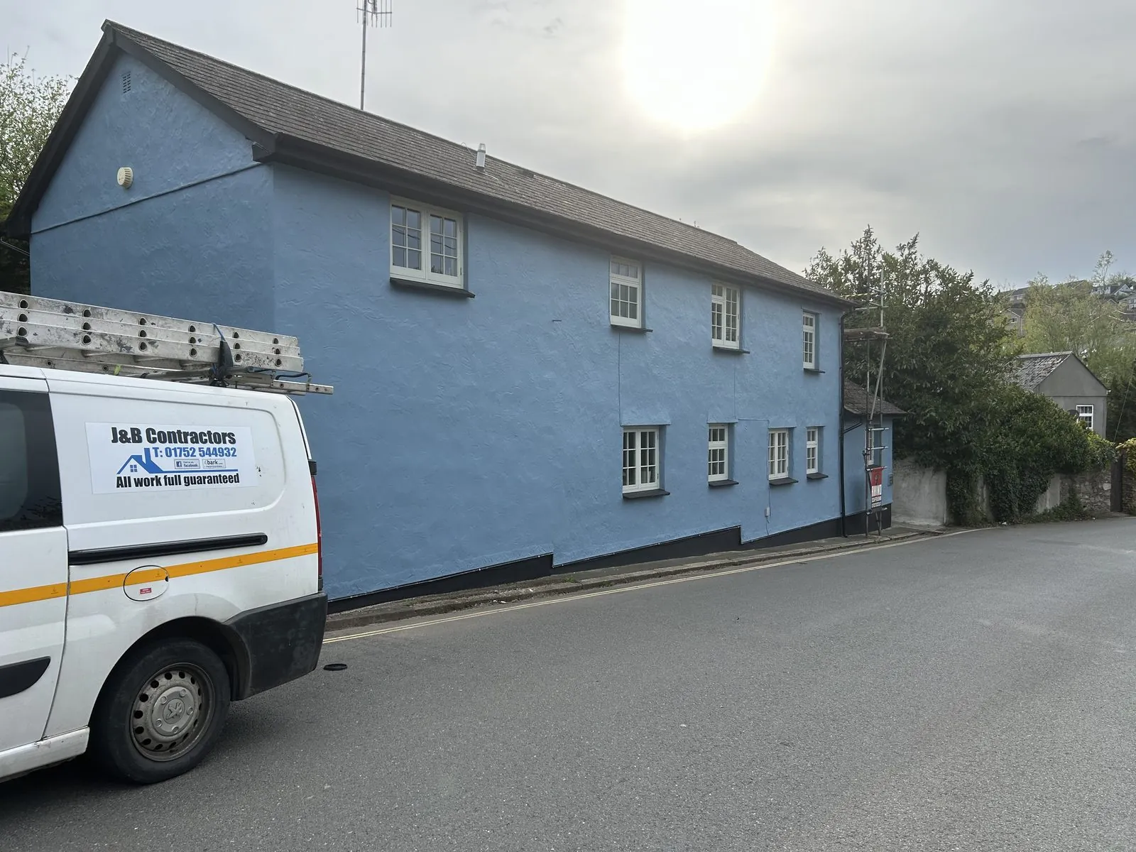 Exterior painting of a detached house in Torpoint